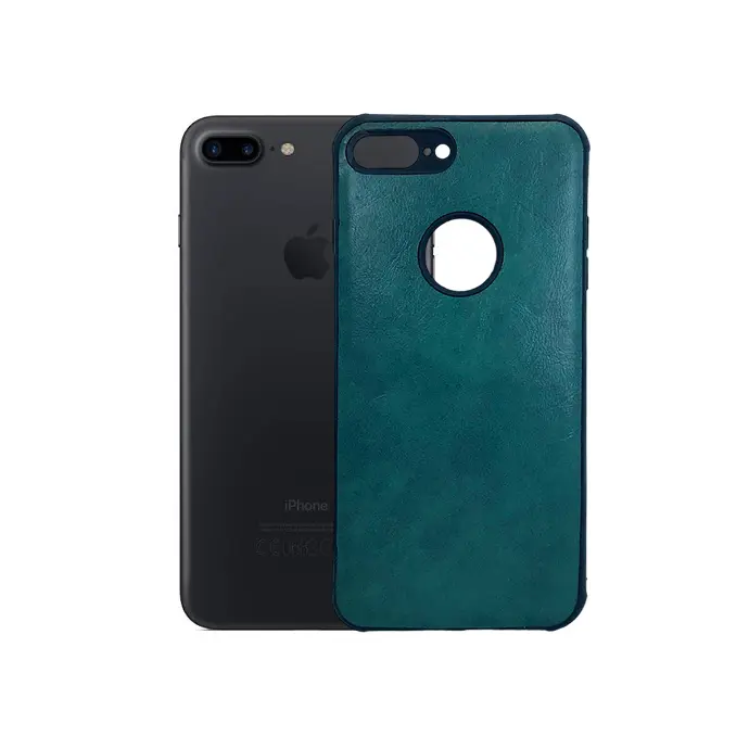 Stylish iPhone 7 Plus Leather Case Mobile Pouch - Green Elegance