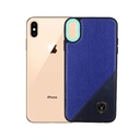 iPhone XS Max Markhor Logo Leather Case - Stylish Purple Mobile Pouch