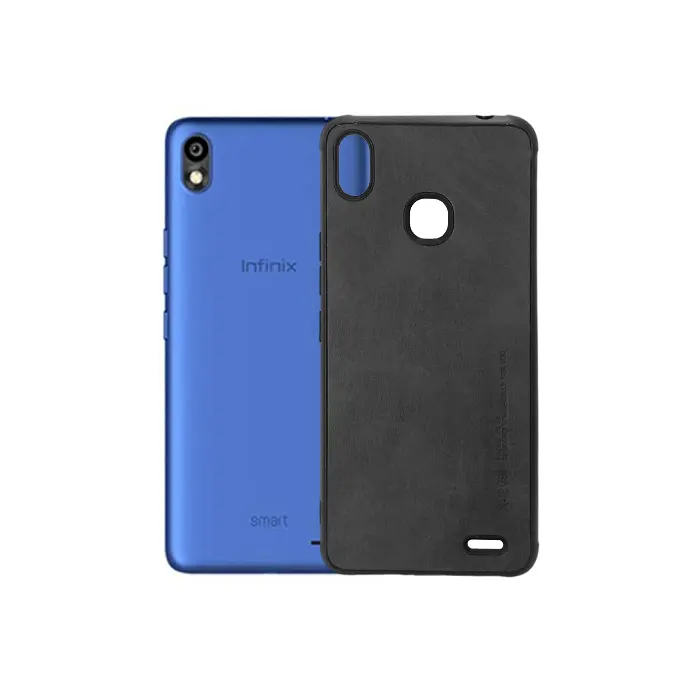 Infinix X609|Smart 2 HD X-Level Luxuary Leather Back Case (Black)