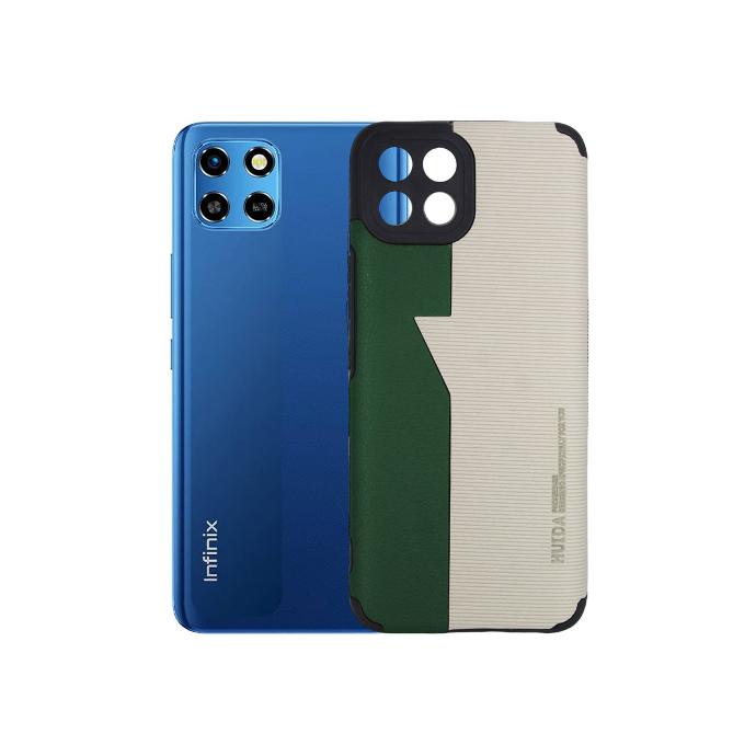 Infinix Smart 6HD (Huida) Dual Leather Case Mobile Pouch (Green)
