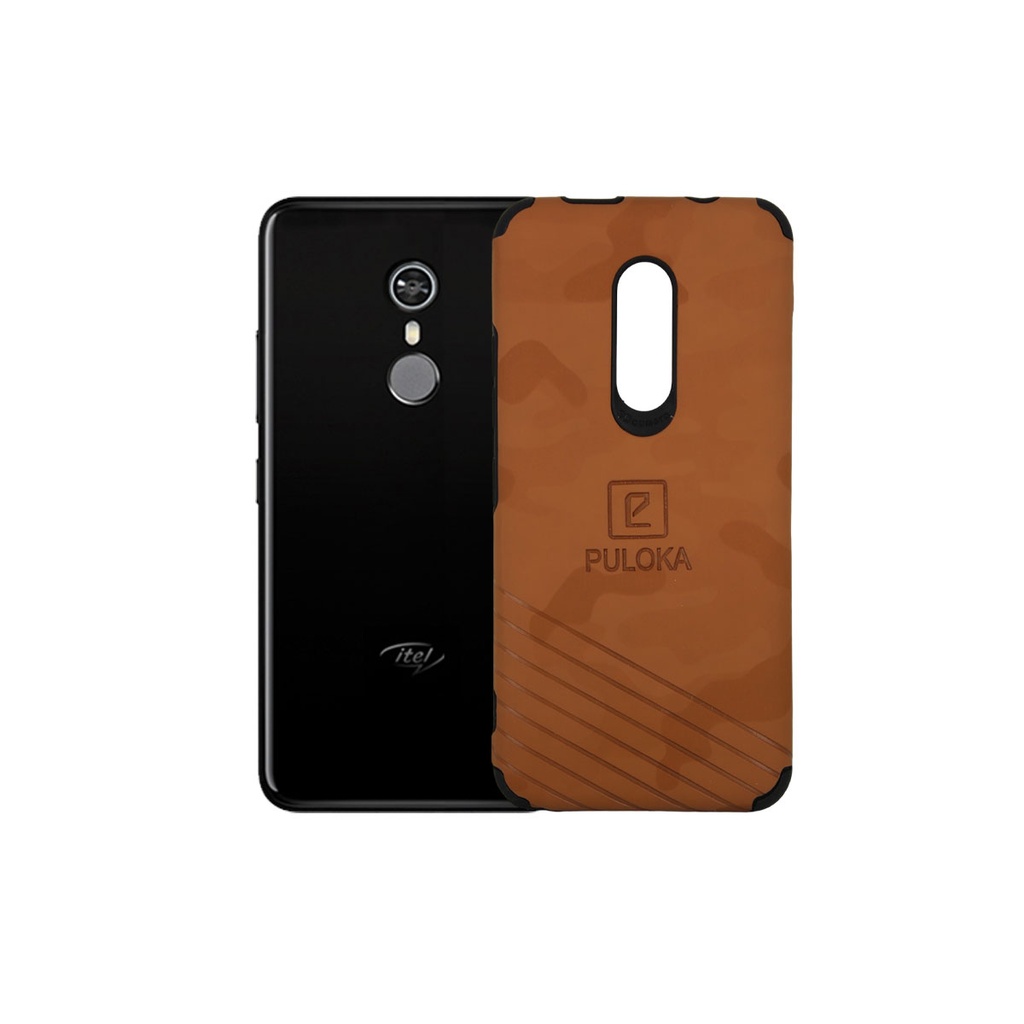 Itel A33 Puloka Soft Case Mobile Pouch (Brown)