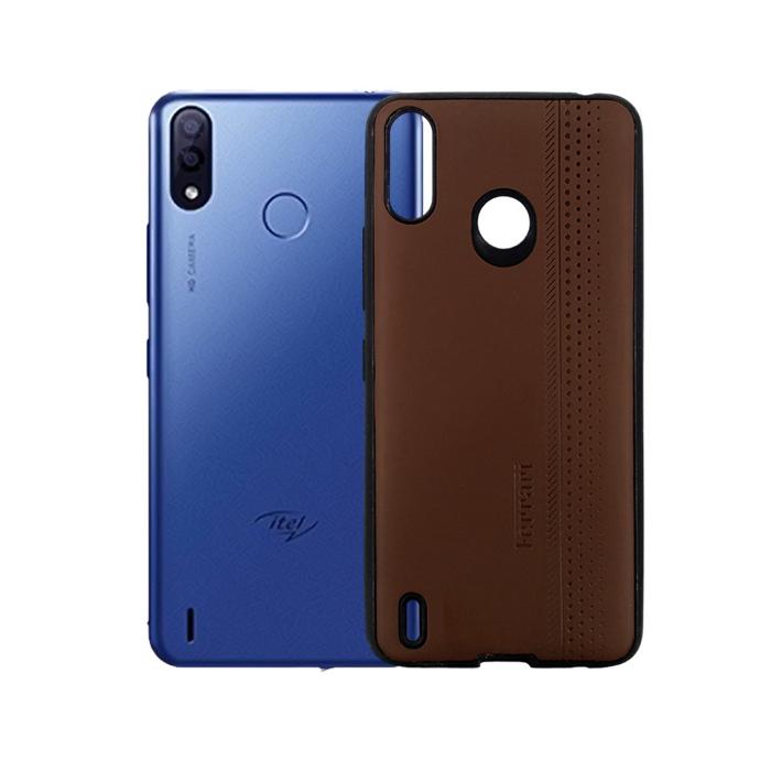 [PO18BITP33-0-13] iTel P33 Leather Mobile Pouch - Stylish Brown Protection Case