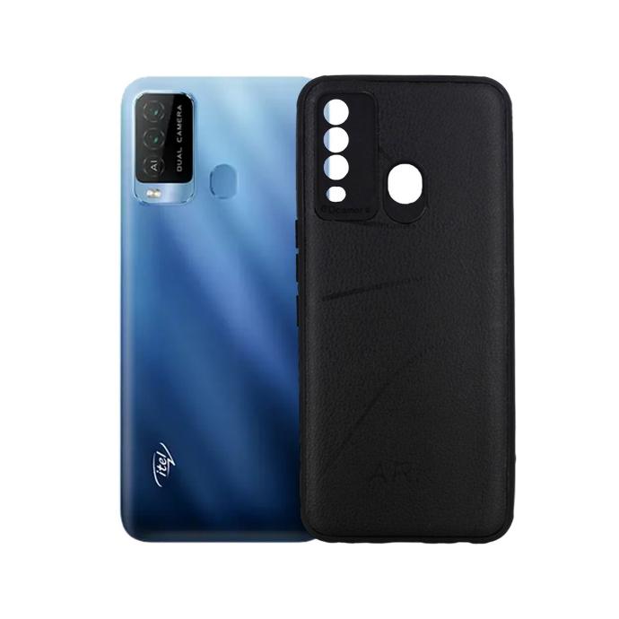 Itel Vision 2 Plus Leather Mobile Pouch (Black)