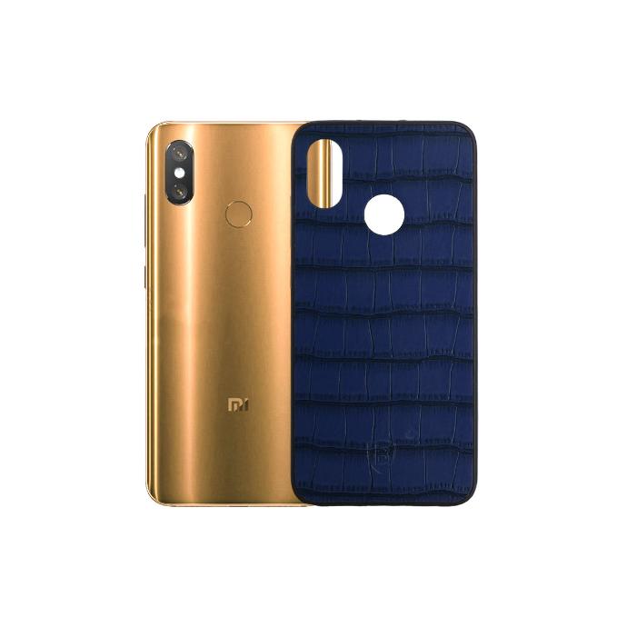 Redmi 8 Leather Mobile Pouch - Stylish Navy Blue Protection