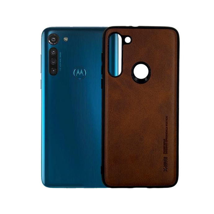 [PO18BMMG8-1-13] Motorola Mote G8 Leather Case Mobile Pouch - Brown Stylish Protection