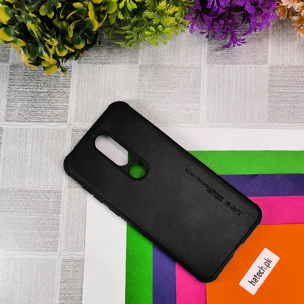 Nokia 6.1 Plus Leather Case Mobile Pouch (Black)