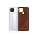 Oppo A15 Markhor Logo Leather Case Mobile Pouch (Brown)