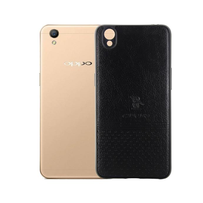 [PO18BOA37-1-2] Oppo A37 Leather Back Case Mobile Pouch (Black)