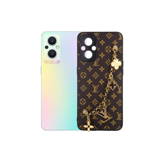 Oppo F21 Pro 5G LV Chain Case Mobile Pouch - Stylish Brown Protection