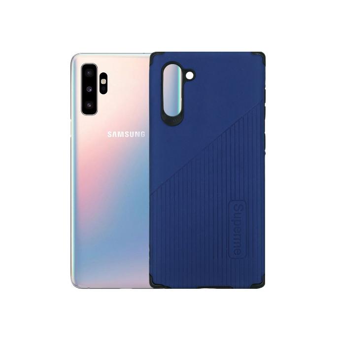 [PO18BSNOT10-2-3] Samsung Note 10 Soft Leather Mobile Pouch - Stylish Blue Protection