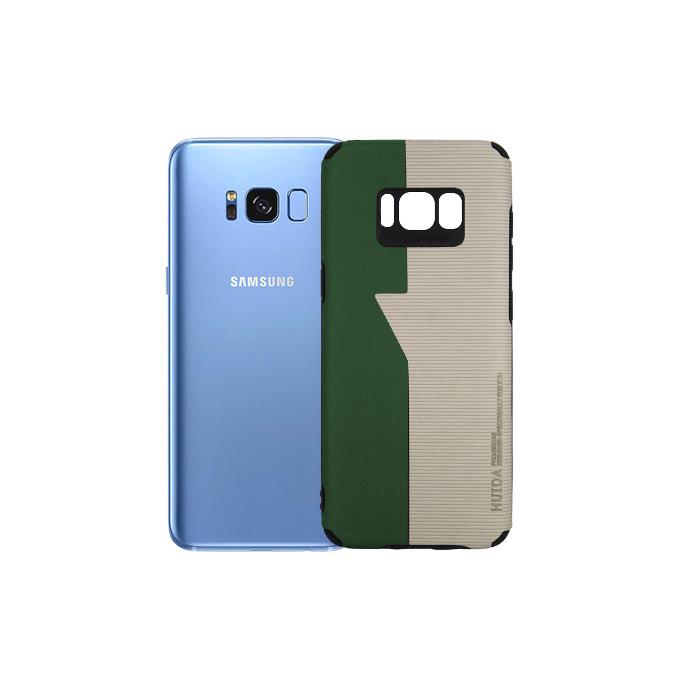 Samsung S8 Huida Dual Leather Case Mobile Pouch - Stylish Green Protection