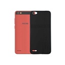 Tecno Pop 1 Back Case Leather Mobile Pouch (Black)