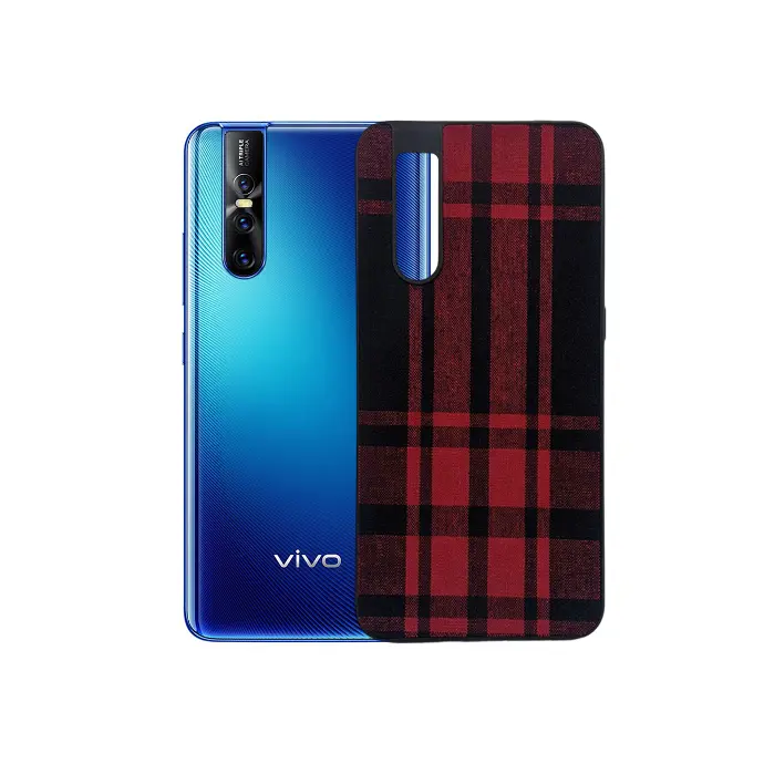 Vivo V15 Pro Leather Mobile Pouch (Red)
