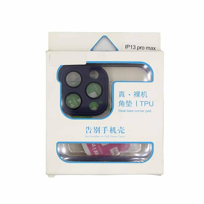 [PO1P2IP13PMX-2-3] Iphone 13 Pro Max TPU Lens And Speaker Cover Mobile Pouch (Blue)