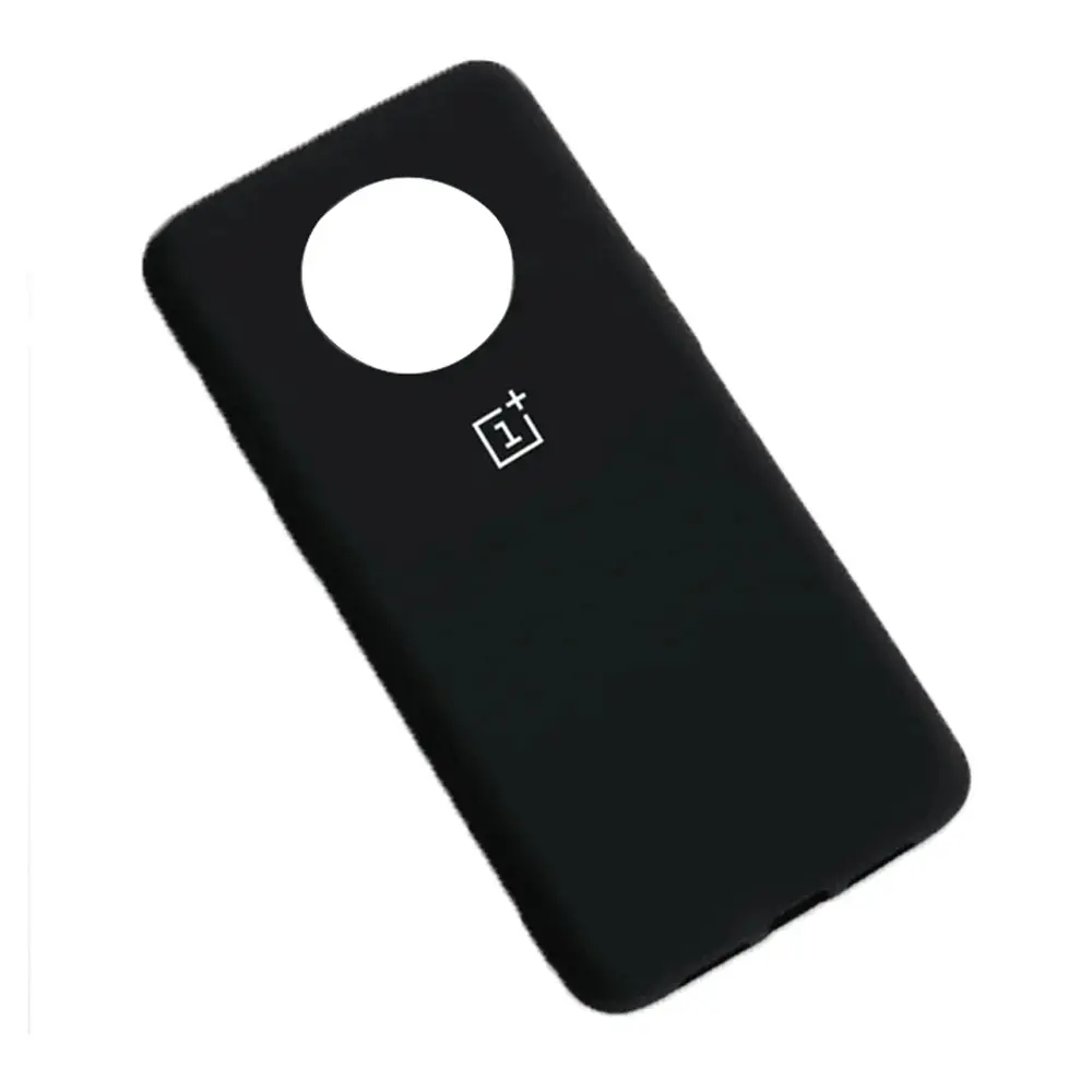 OnePlus 7T Soft Silky Case Mobile Pouch (Black)