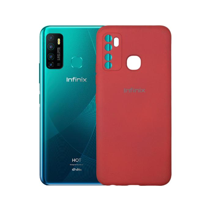 Infinix Hot 9 Soft Silky Pouch Mobile Pouch (Red)