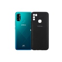 Infinix Hot 9 Play Soft Silky Back Case Black • Slim Silicone Protective Cover