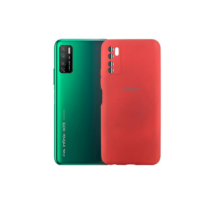 Infinix Note 7 Lite Back Case Soft Colour Mobile Pouch (Red)