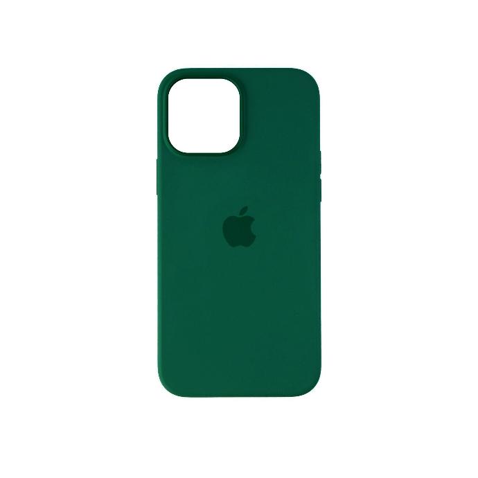 iPhone 13 Soft Silky Back Case Pouch – Green Slim Silicone Protective Cover
