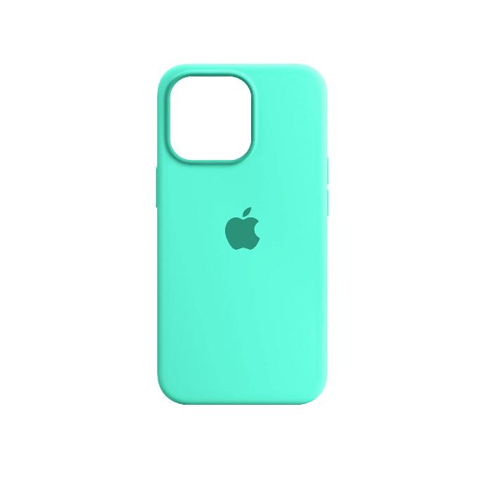 [PO23BIP13-1-14] Iphone 13 Back Case Soft Silky Mobile Pouch (Sea Green)