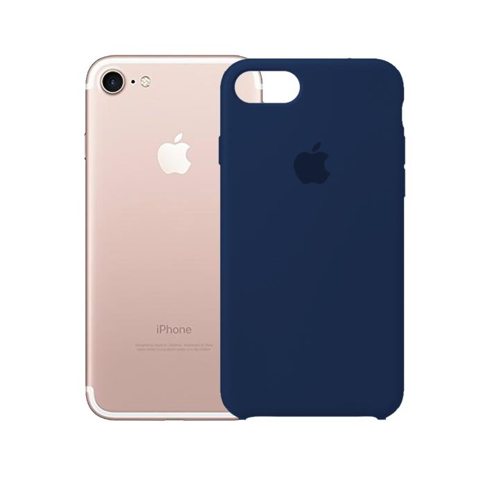Iphone 7G Back Case Soft Silky Mobile Pouch (Navy Blue)