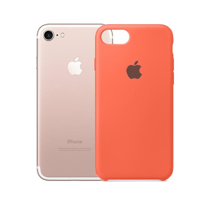 [PO23BiP7G-1-8] Iphone 7G Back Case Soft Silky Mobile Pouch (Orange)