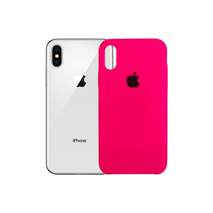 Iphone X/XS Back Case Soft Silky Mobile Pouch (Pink)