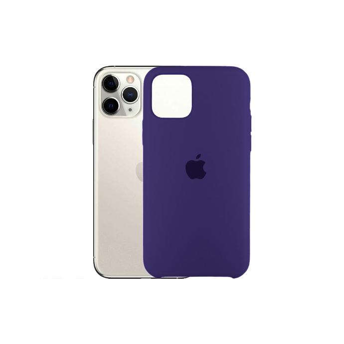 Iphone 11 Pro Back Case Soft Silky Mobile Pouch (Purple)