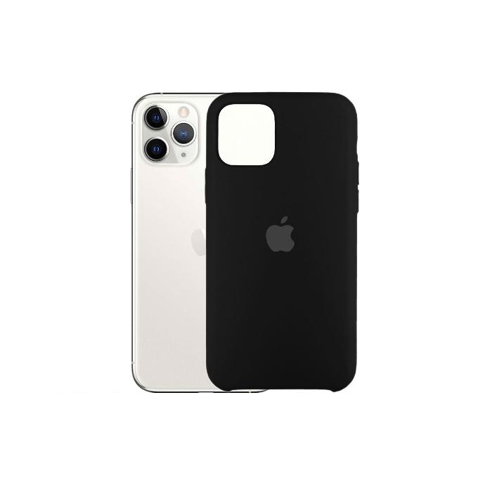 [PO23BIPXI-1-2] Iphone 11 Pro Back Case Soft Silky Mobile Pouch (Black)