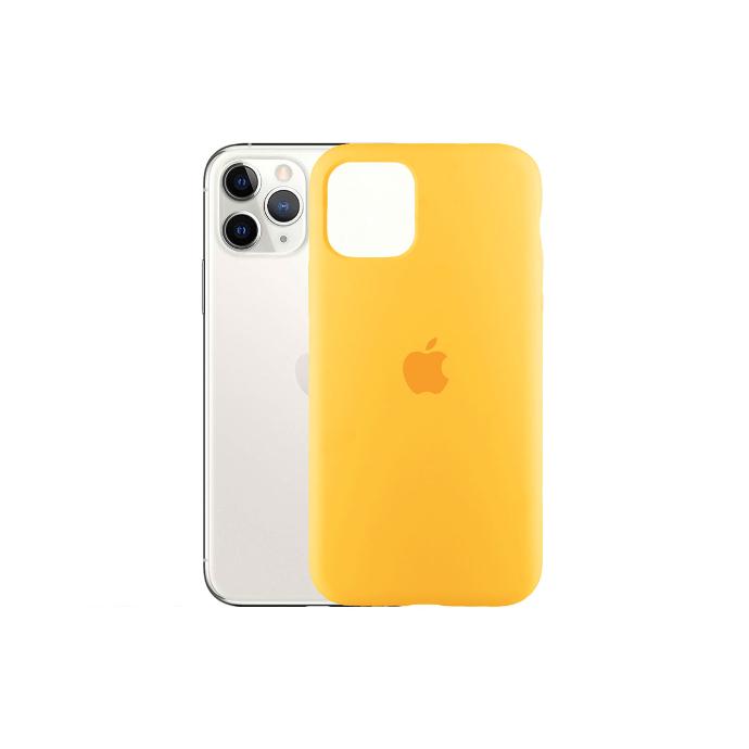Iphone 11 Pro Back Case Soft Silky Mobile Pouch (Yellow)