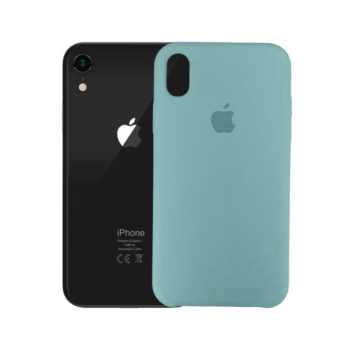 Iphone XR Back Case Soft Silky Mobile Pouch (Green)