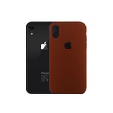 Iphone XR Back Case Soft Silky Mobile Pouch (Brown)