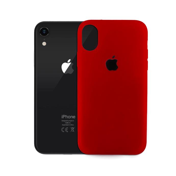 Iphone XR Back Case Soft Silky Mobile Pouch (Red)