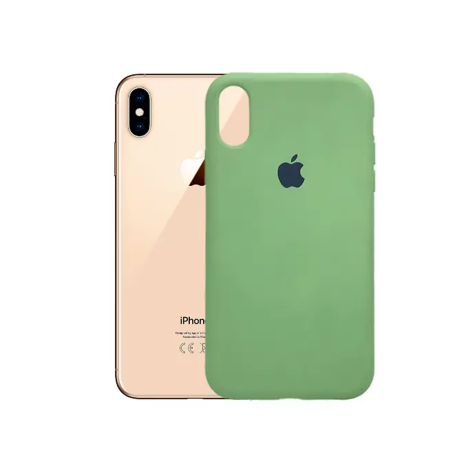 Iphone XR Back Case Soft Silky Mobile Pouch (Green)