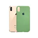 Iphone XR Back Case Soft Silky Mobile Pouch (Green)
