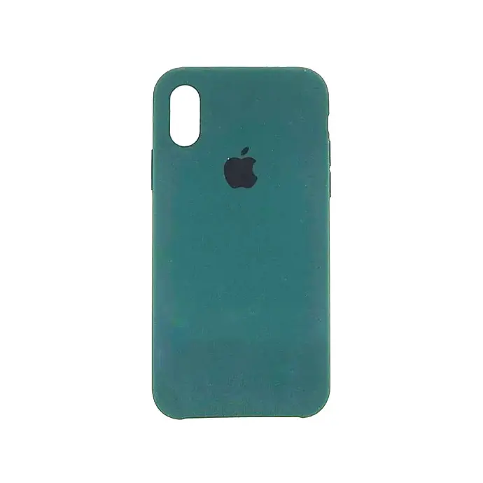 Iphone XS Max Back Case Soft Silky Mobile Pouch (Green)