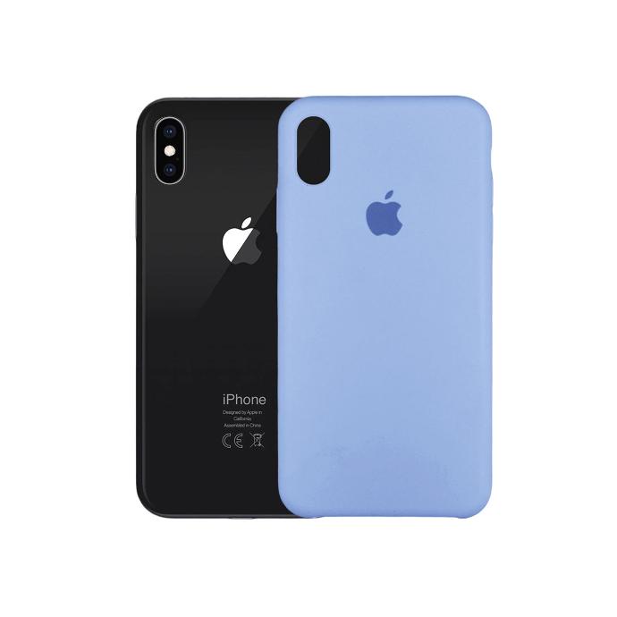 Iphone XS Max Back Case Soft Silky Mobile Pouch (Sky Blue)