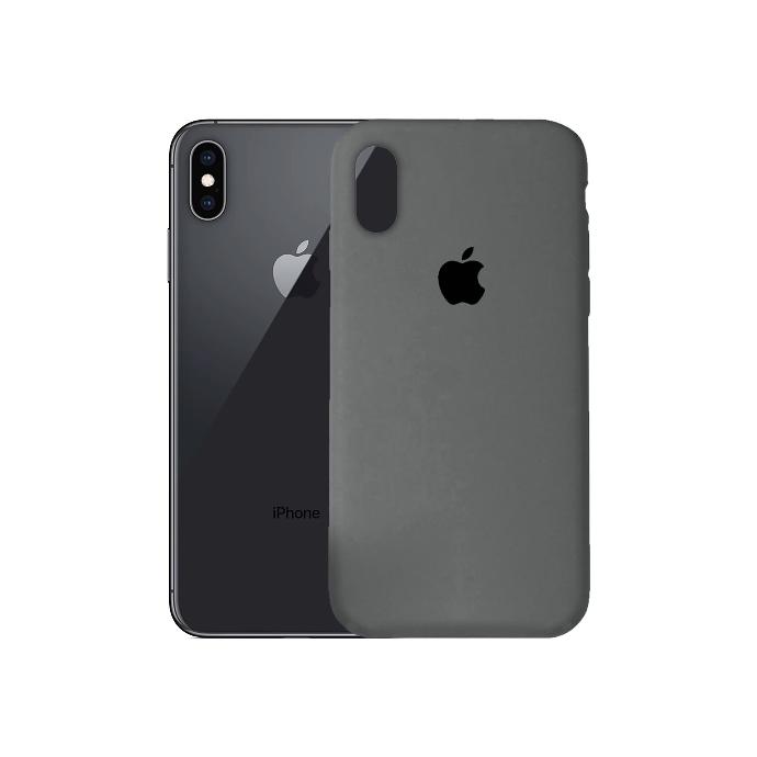 Iphone XS Max Back Case Soft Silky Mobile Pouch (Grey)