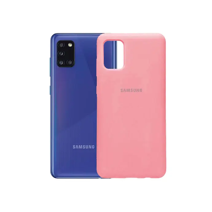 Samsung A31 Back Case Soft Silicone Mobile Pouch (T-Pink)