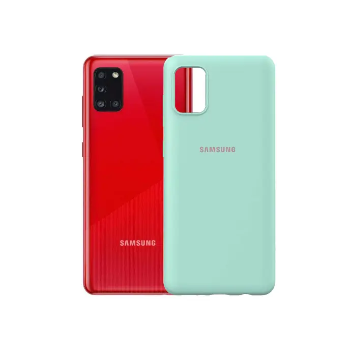 Samsung A31 Back Case Soft Silicone Mobile Pouch (Sky Blue)