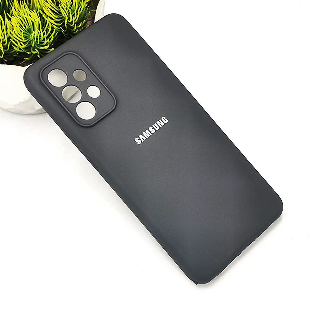 Samsung A52 Back Case Soft Silicone Mobile Pouch (Grey)