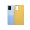 Samsung A71 Back Case Soft Silicone Mobile Pouch (Yellow)
