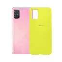 Samsung A71 Back Case Soft Colour Mobile Pouch (Yellow)