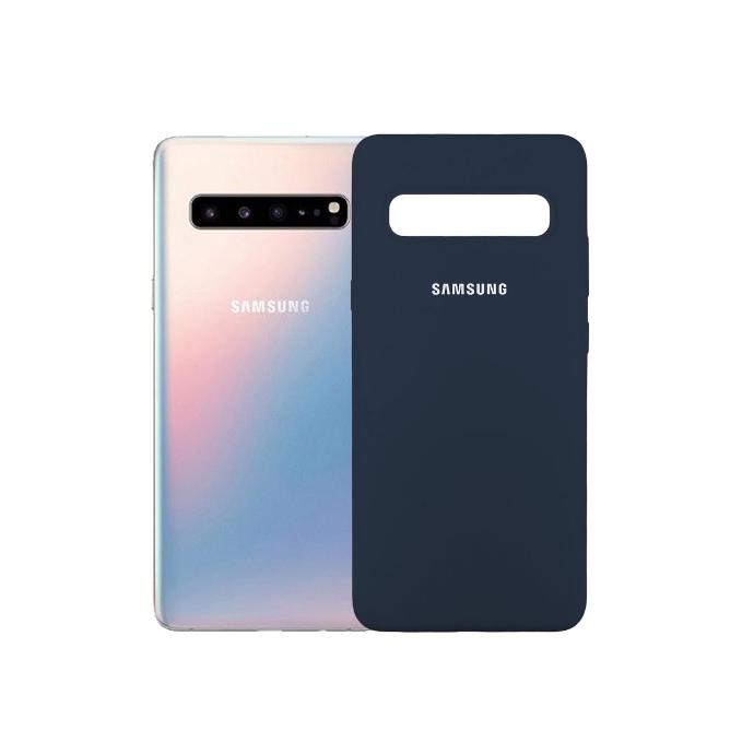 Samsung S10 5G Soft Silky Case Mobile Pouch (Navy Blue)