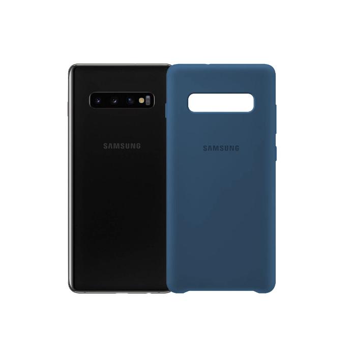 Samsung S10 Plus Back Case Soft Mobile Pouch (Sky Blue)
