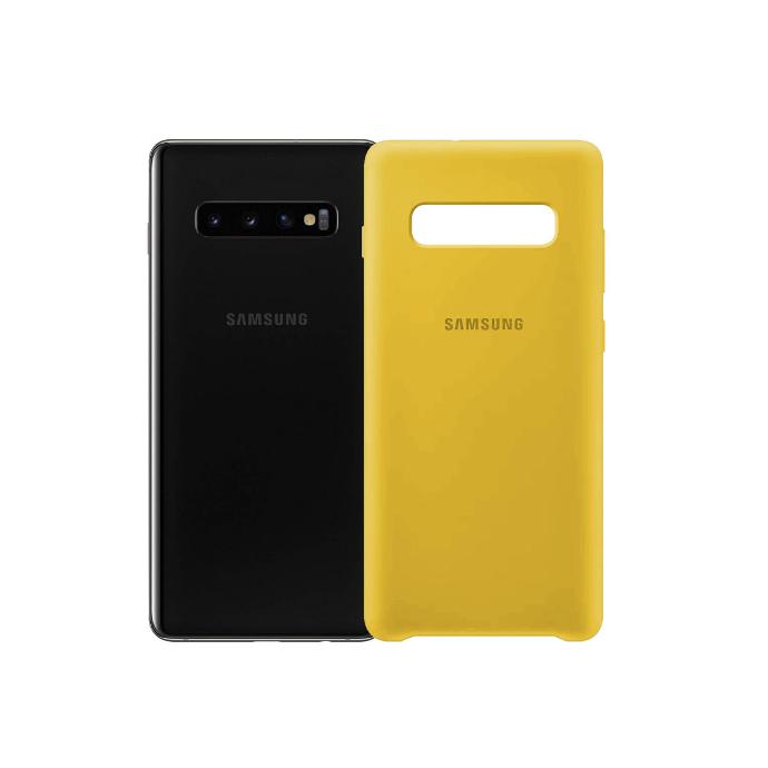 Samsung S10 Plus Back Case Soft Mobile Pouch (Yellow)