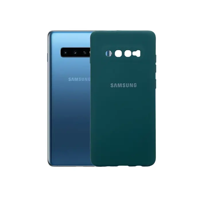 Samsung Galaxy S10 Plus Official Soft Silky Back Case (Green)