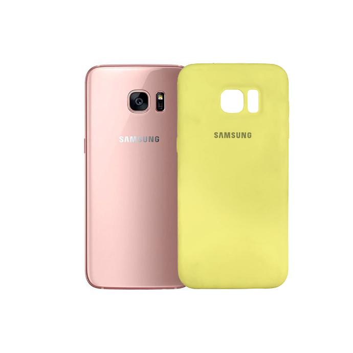 Samsung S7 Edge Back Case Soft Mobile Pouch (Yellow)