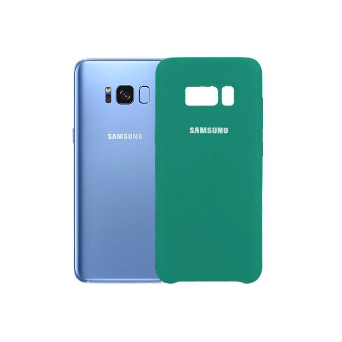Samsung S8 Back Case Soft Silky Mobile Pouch (Sea Green)