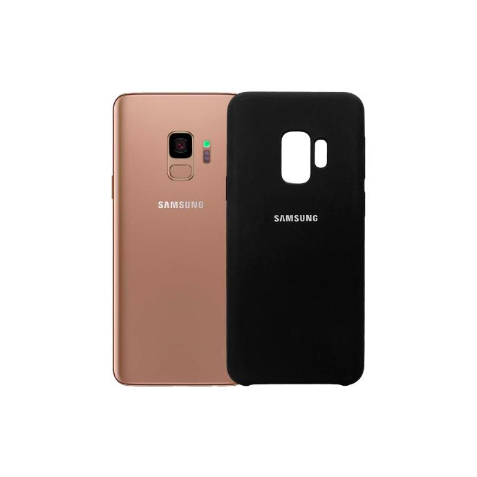 [PO23BSS9-1-2] Samsung S9 Back Case Soft Silky Mobile Pouch (Black)